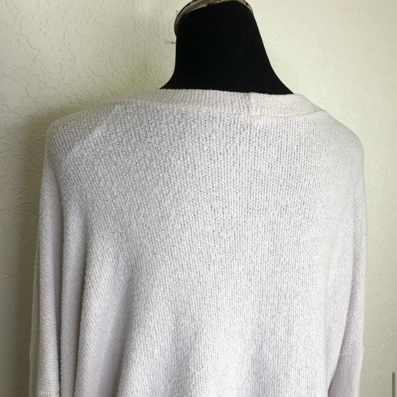 Lazy Sundays light gray soft knit wrap front drawstring waist top size Large - Picture 9 of 12